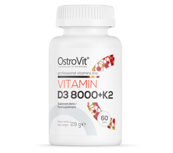 Vitamin D3 8000 IU + K2 60 tabs Ostrovit